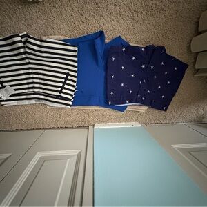 3 women’s shorts -stars 8 - royal blue med - NWT stripe 8.
